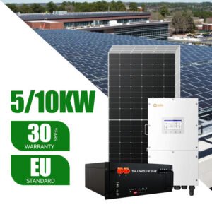 Hot Sale 5kw 8kw 10kw Home Hybrid Solar System with Lithium Battery and Inverter