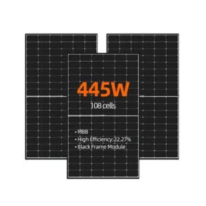 All Black Solar Panel Half Cell Mono 445w 450w 455w Solar Panels for Home Use