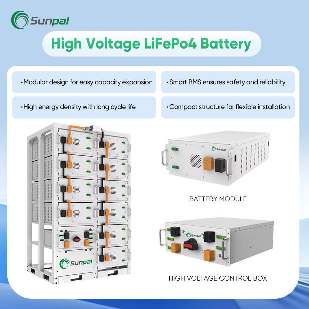 Sunpal Lithium Iron Phosphate Solar Batteries Container 500KW 1MWH High Voltage Lifepo4 Battery for Energy Storage - Image 3